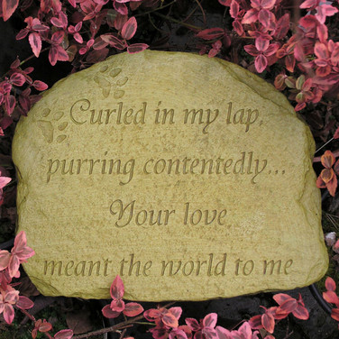 Cat memorial stone