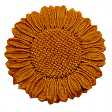 Sunflower shaped stepping stone