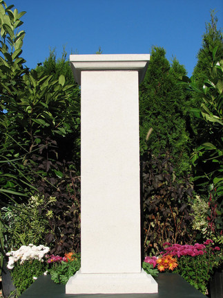 Arthur cast stone pedestal measuring 19"x19"x55"