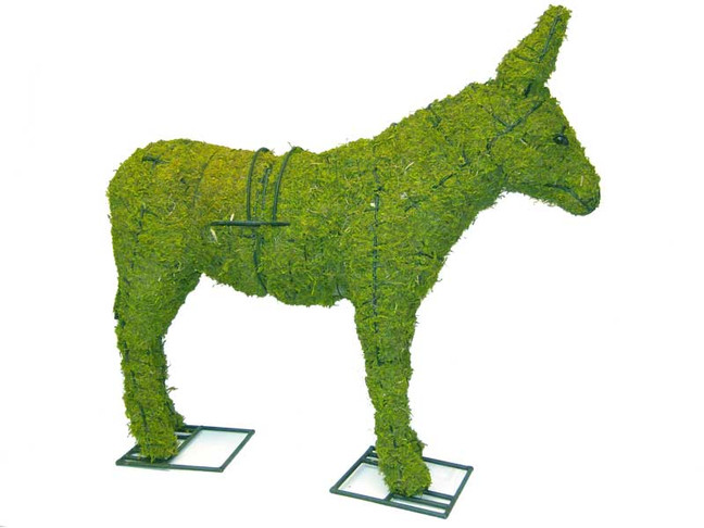 Greenpiece Wire Art Donkey Topiary