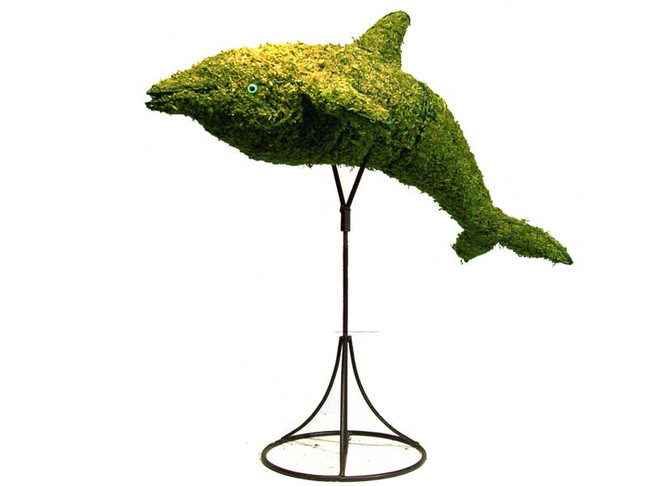 Greenpiece Wire Art Dolphin Topiary