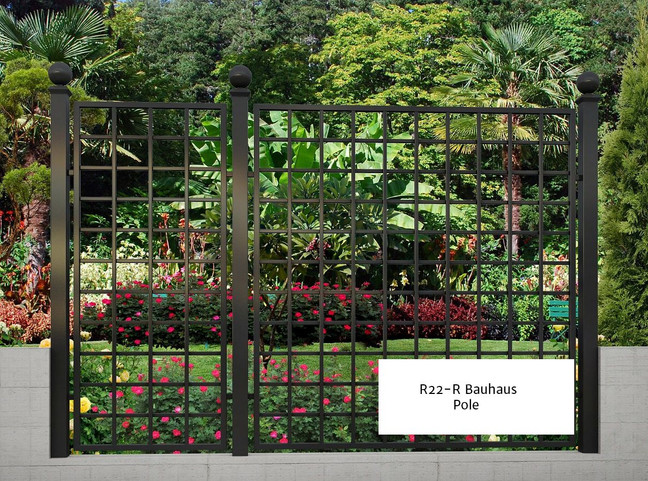 R22-R Bauhaus Pole for completing Bauhaus Fence Panels