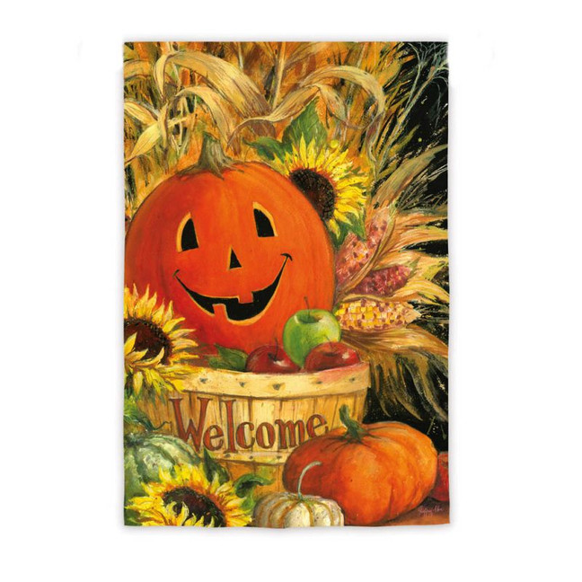 Pumpkin Basket Decorative Flag