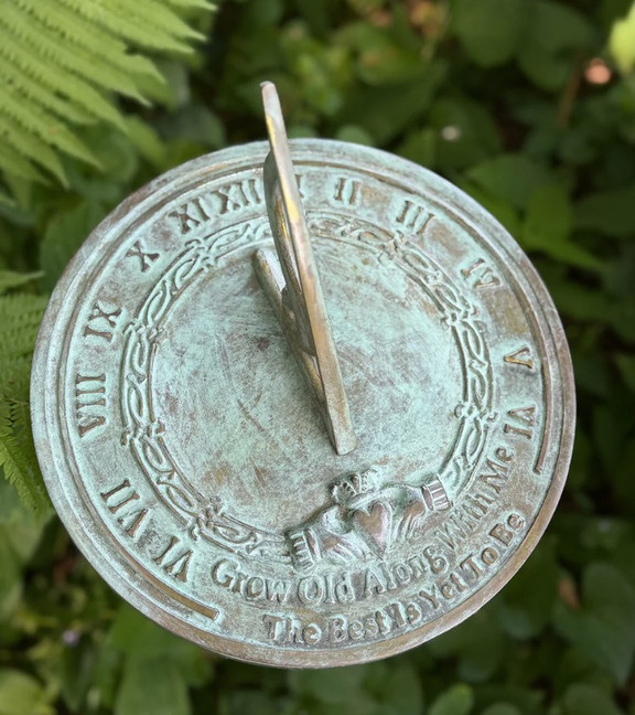 Grow Old with Me Solid Brass Sundial