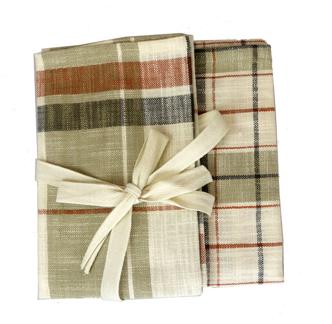 Harvest Plaid Kitchen Towels set of 2