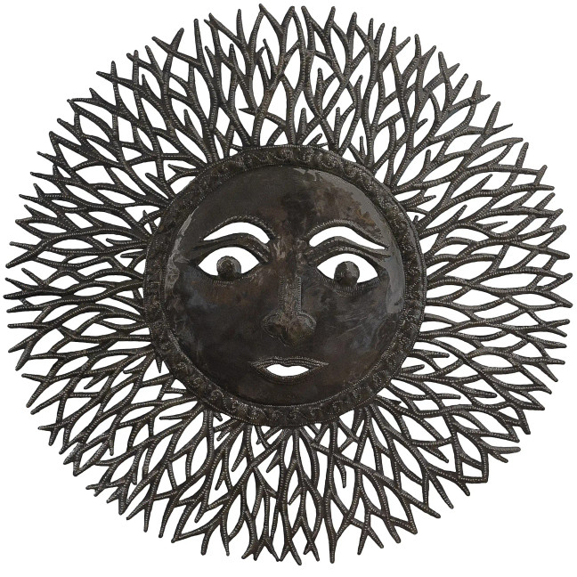 Large 29" Diameter Sun Metal Wall Art