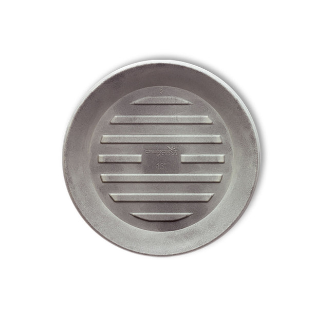 10" Round saucer in weathered grey stone color
