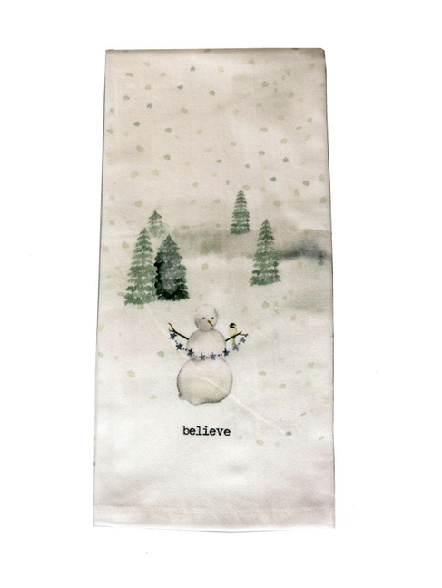 Winterland Dish Towel - Believe