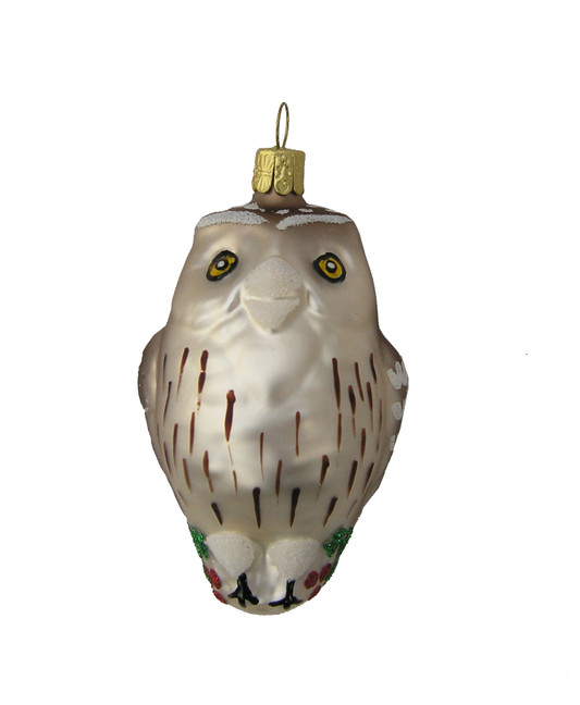 Blown glass Owl ornament
