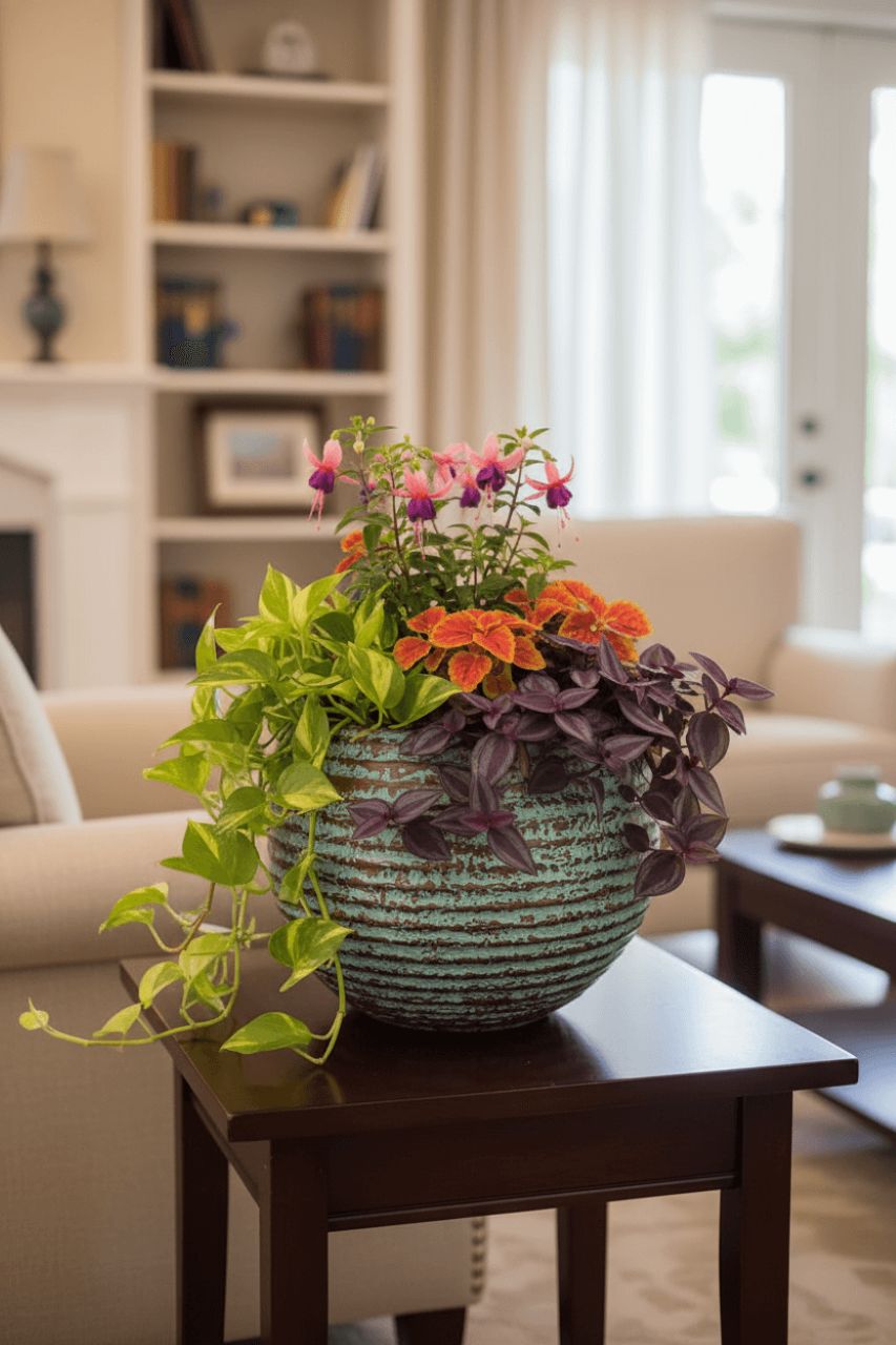 Sevda Solid Copper Round Planter