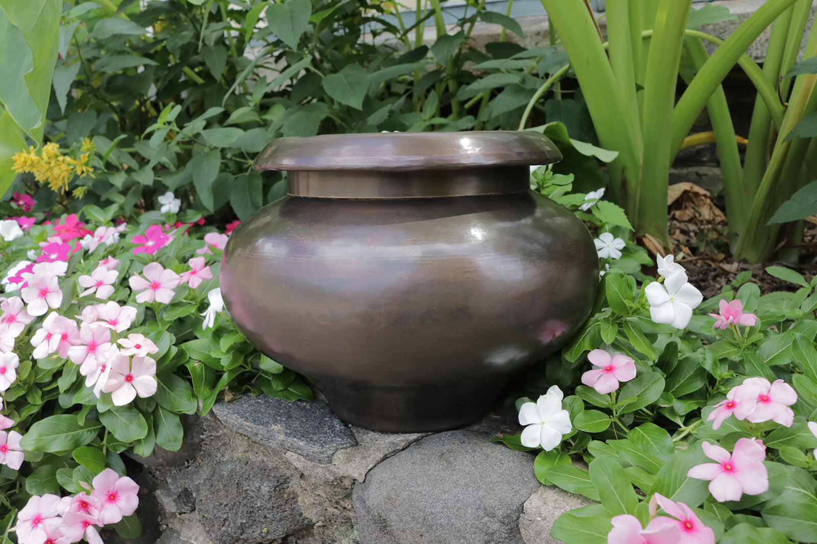 Arzu - solid brass planting urn 12 inch and 24 inch sizes