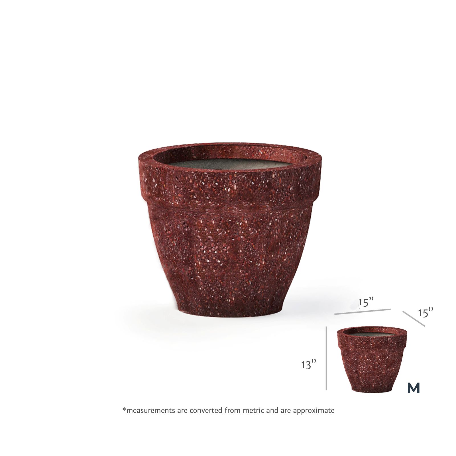 Terra Lightweight Fiberstone Planter
