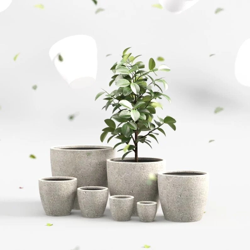 Indra Fiberstone Planter - 7 sizes 8 colors