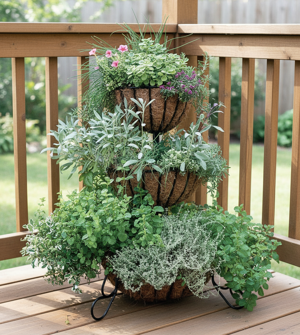 3-Tier Cascade Wire Planter - Thumbnail 2