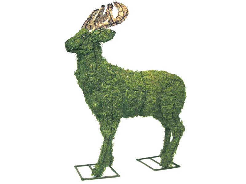 Greenpiece Wire Art Deer Topiary