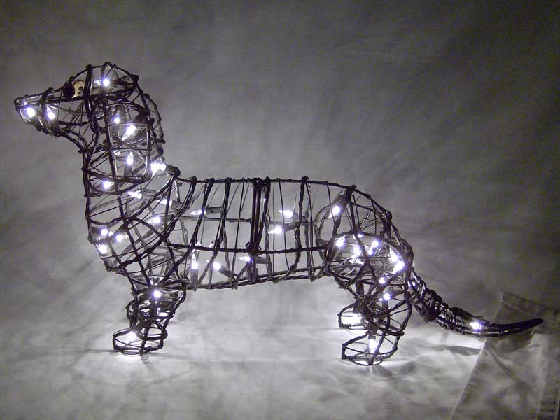 Greenpiece Wire Art Dachshund Topiary - Thumbnail 3