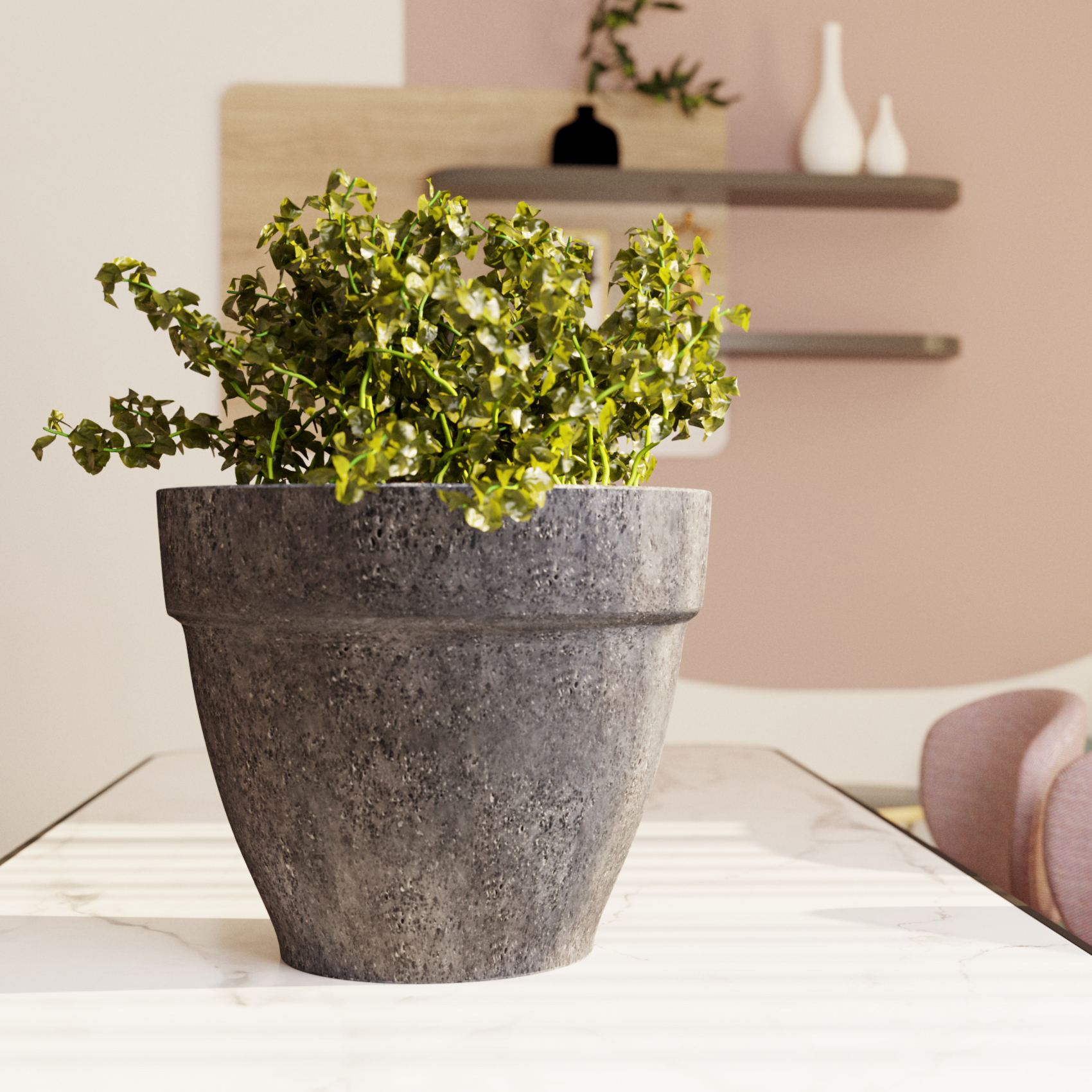 Terra Lightweight Fiberstone Planter