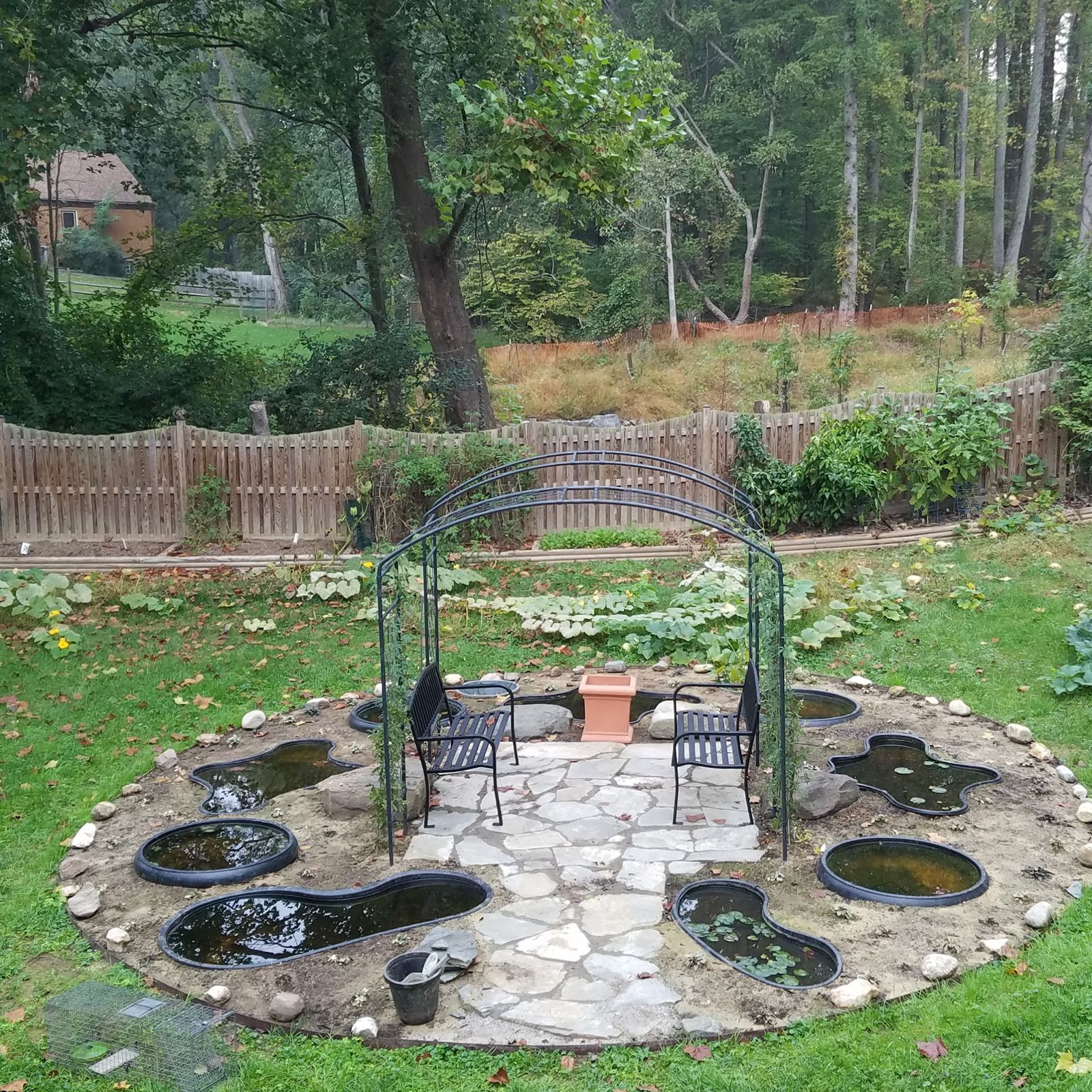 Monet Garden Arch - galvanized steel - 4' to 12' widths