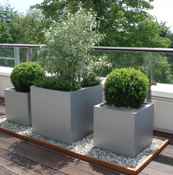 Fiberglass Cube Planters small to extra large -15" to 39"