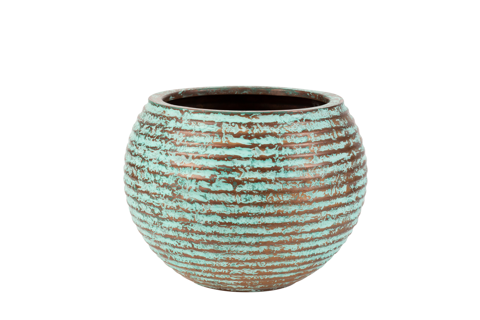 Sevda Pure Copper Ribbed Sphere Planter - 12" Diameter - Choice of 3  Finishes | eBay
