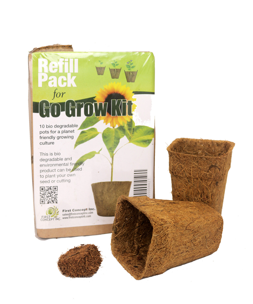 10 Pack Coco Fiber Pot Refill for Go Grow Kit