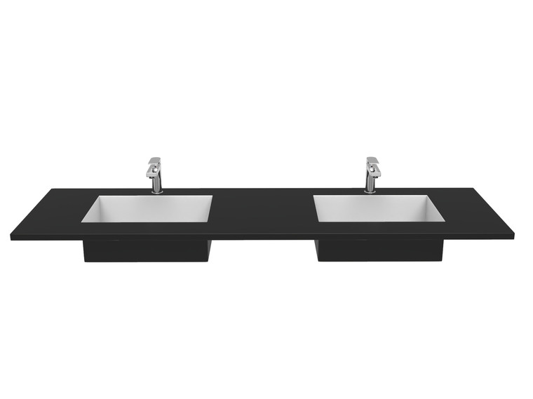 Cody 72" Vanity Countertop Sink, Black