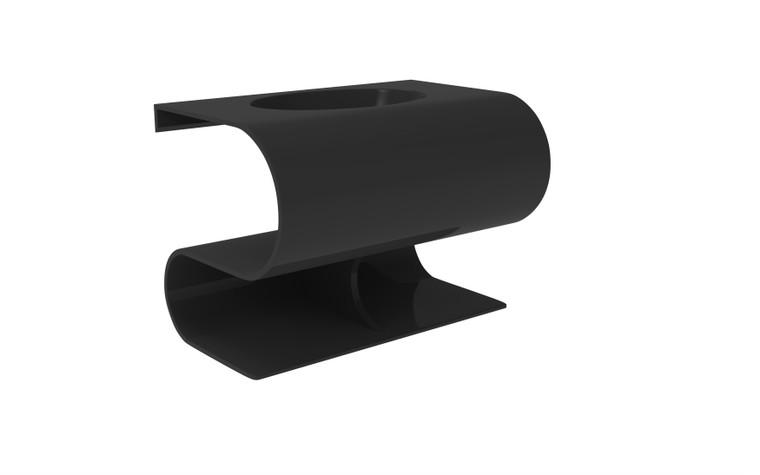 Tenor 30" Wall Mounted Bathroom S-Shaped Sink, Black