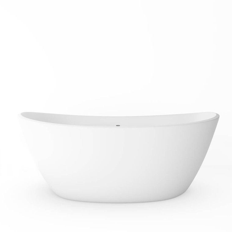 Avalon 65" Freestanding Solid Surface Bathtub White 