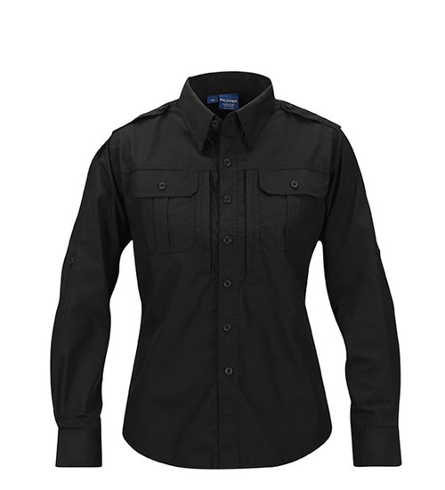 TACTICAL SHIRT WMNS LONG SLEEVE 65P/35C RP BLACK