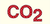 co2 sign red on white