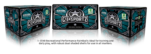 GI SPORTZ 2000/CT .68CAL 1 Star Paintballs Yellow Fill (RECREATIONAL)