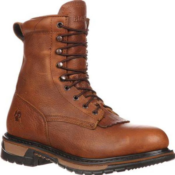 ROCKY 2723 ORIGINAL RIDE LACER WATERPROOF WESTERN BOOTS TAN PITSTOP SIZE: 10M