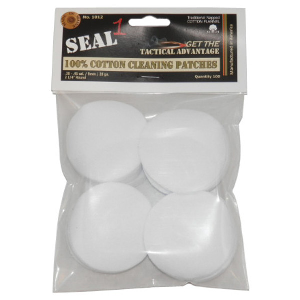 SEAL 1 .45 - .58 CAL SIZE 2 1/2  CLEANING PATCHES PACK 100