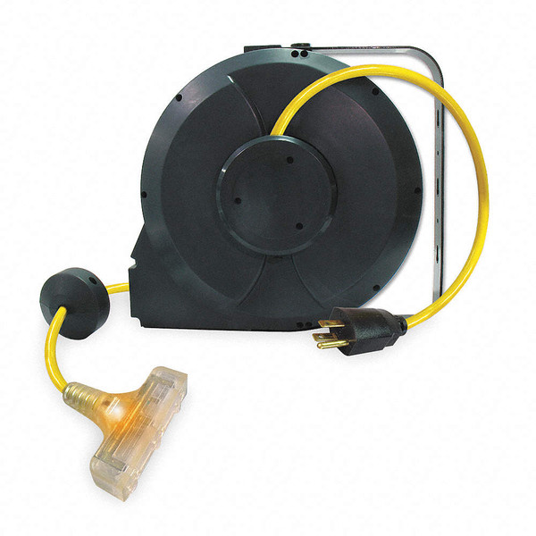 LUMAPRO  Cord Reel,General,14/3,50Ft,Black,120VAC  MODEL 2YKT6