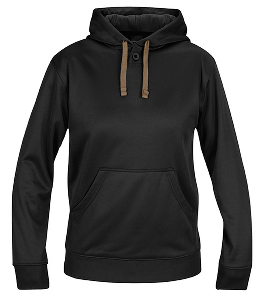 PULLOVER 100% POLY FLEECE HOODIE BLK