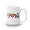 Alien Loves Robot Emoji Coffee Mug