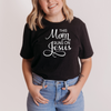 This Mom Runs on Jesus Christian t-shirt in black