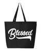 Blessed Tote Bags with Zip Closure