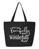 Fearfully and Wonderfully Made Tote Bags with Zip Closure