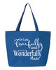 Fearfully and Wonderfully Made Tote Bags with Zip Closure