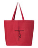 Faith Tote Bag with Zip Closure