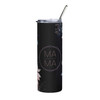 Mama Stainless steel tumbler (Black Floral)