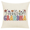 Grandma Floral Throw Pillow (18" x 18")