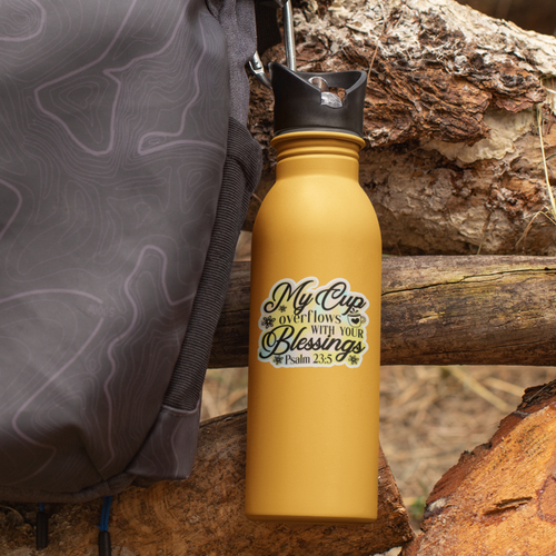 My Cup Overflows Bible Verse Sticker