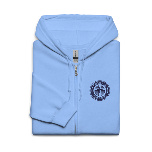 God's Will. God's Way Embroidered Zip Hoodie