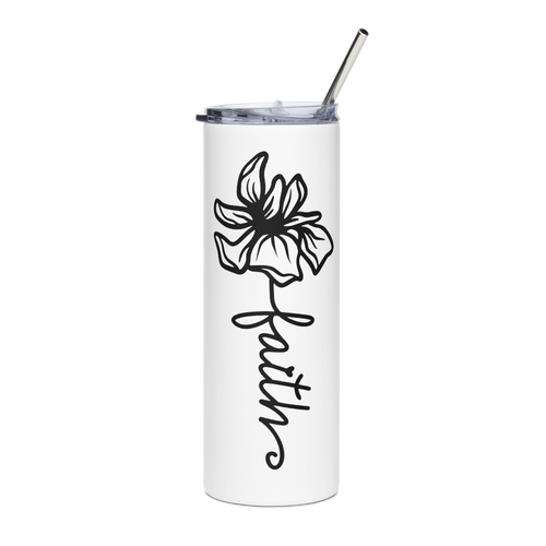 Faith (Floral) Stainless Steel Tumbler