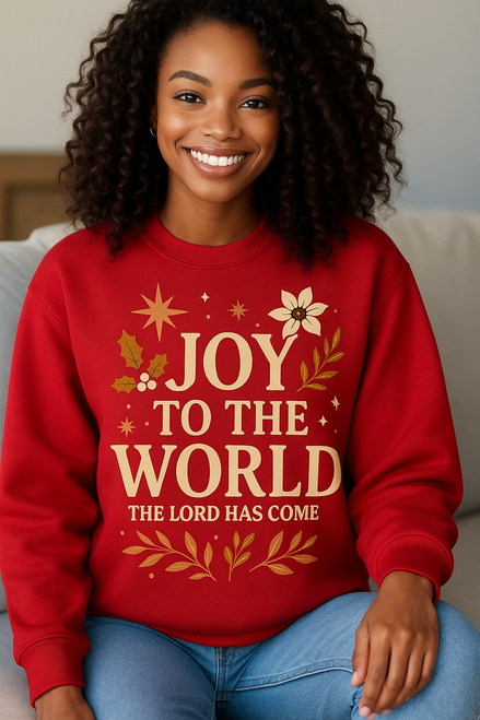 Christmas "Joy to the World" Christian Sweatshirt