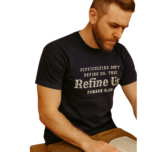 Difficulties Don’t Define Us. They Refine Us. Christian T-Shirt