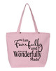 Fearfully and Wonderfully Made Tote Bags with Zip Closure