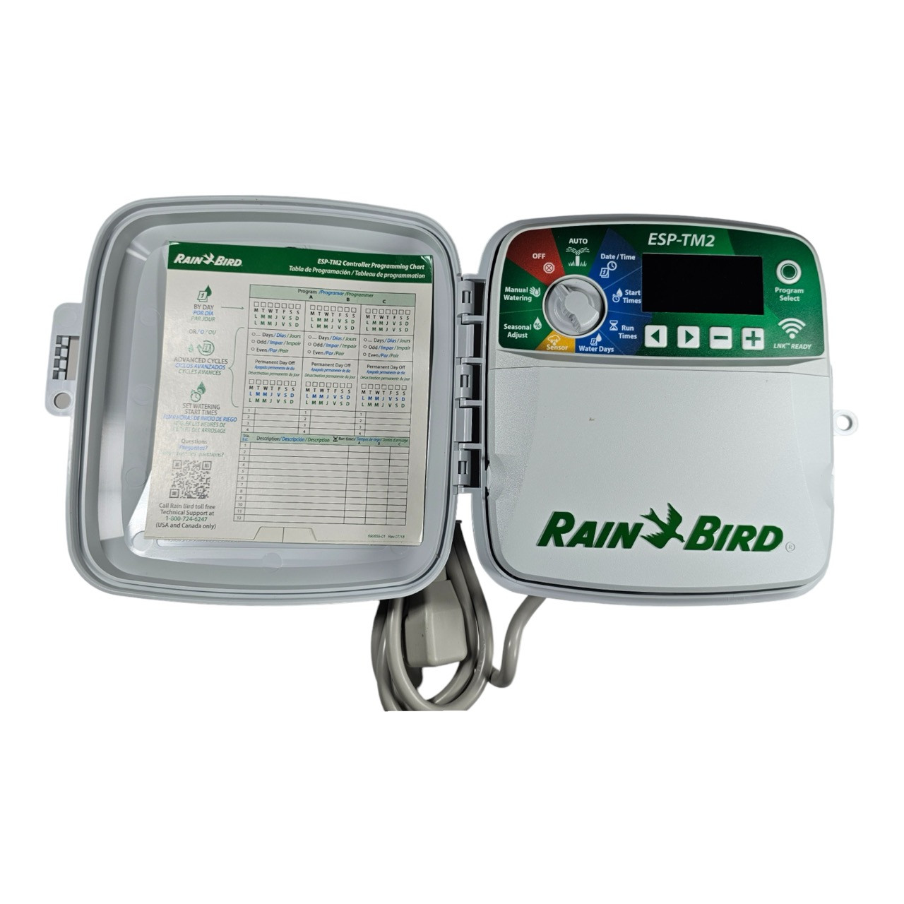 Rain Bird ESP-TM2 - 8 Station Indoor/Outdoor 120V Irrigation Controller  (LNK WiFi-compatible)